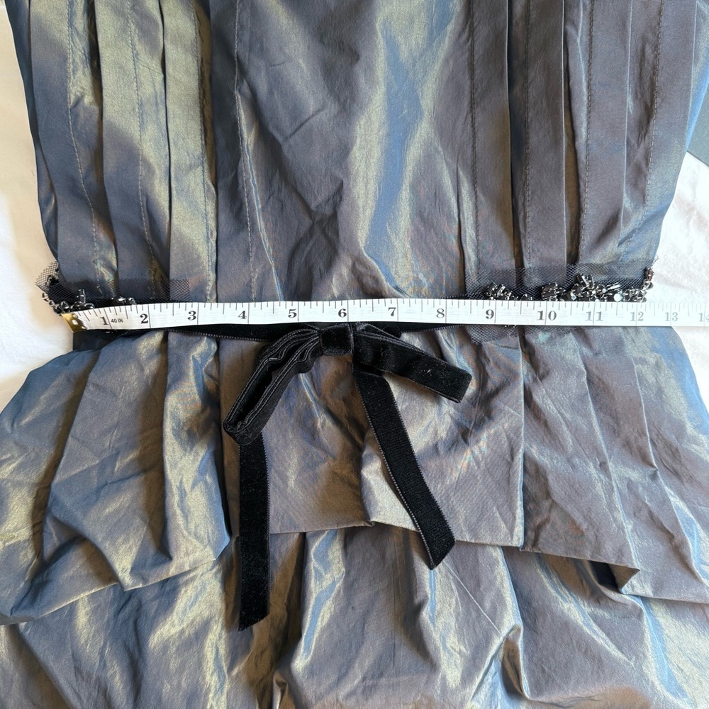 Robert Rodriguez Strapless Black Peplum Dress with Velvet Bow - Picture 13 of 16
